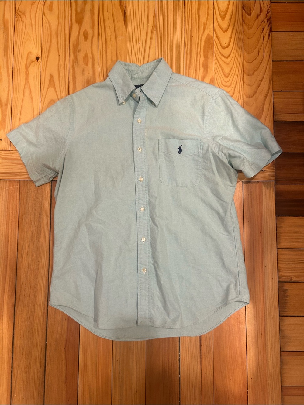 Ralph Lauren Light Blue Short-Sleeve Button-Down Shirt